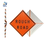 Roll Up Sign & Stand - Rough Road Reflective Roll Up Traffic Sign